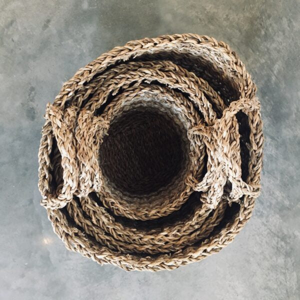 Hogla & Jute Basket with Handle | TRADE AID