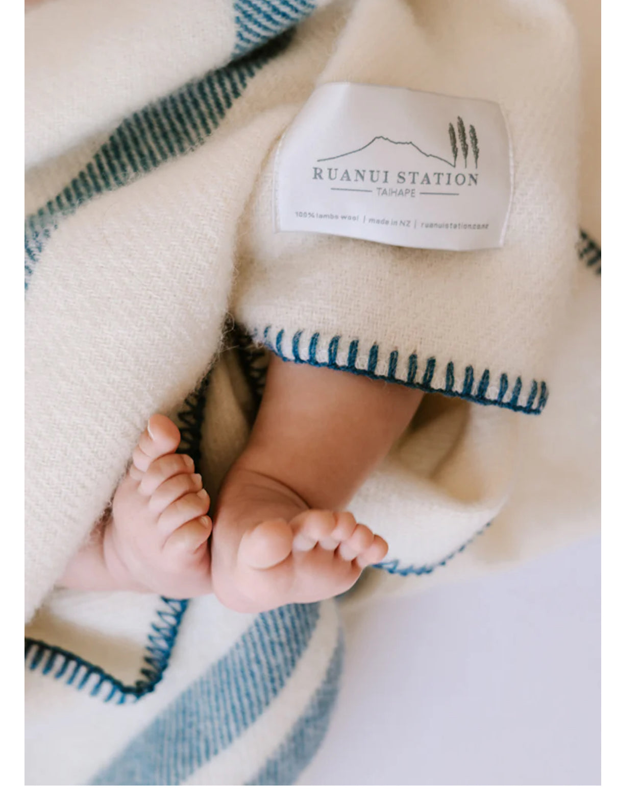 Barney's blue Baby blanket | RUANUI STATION