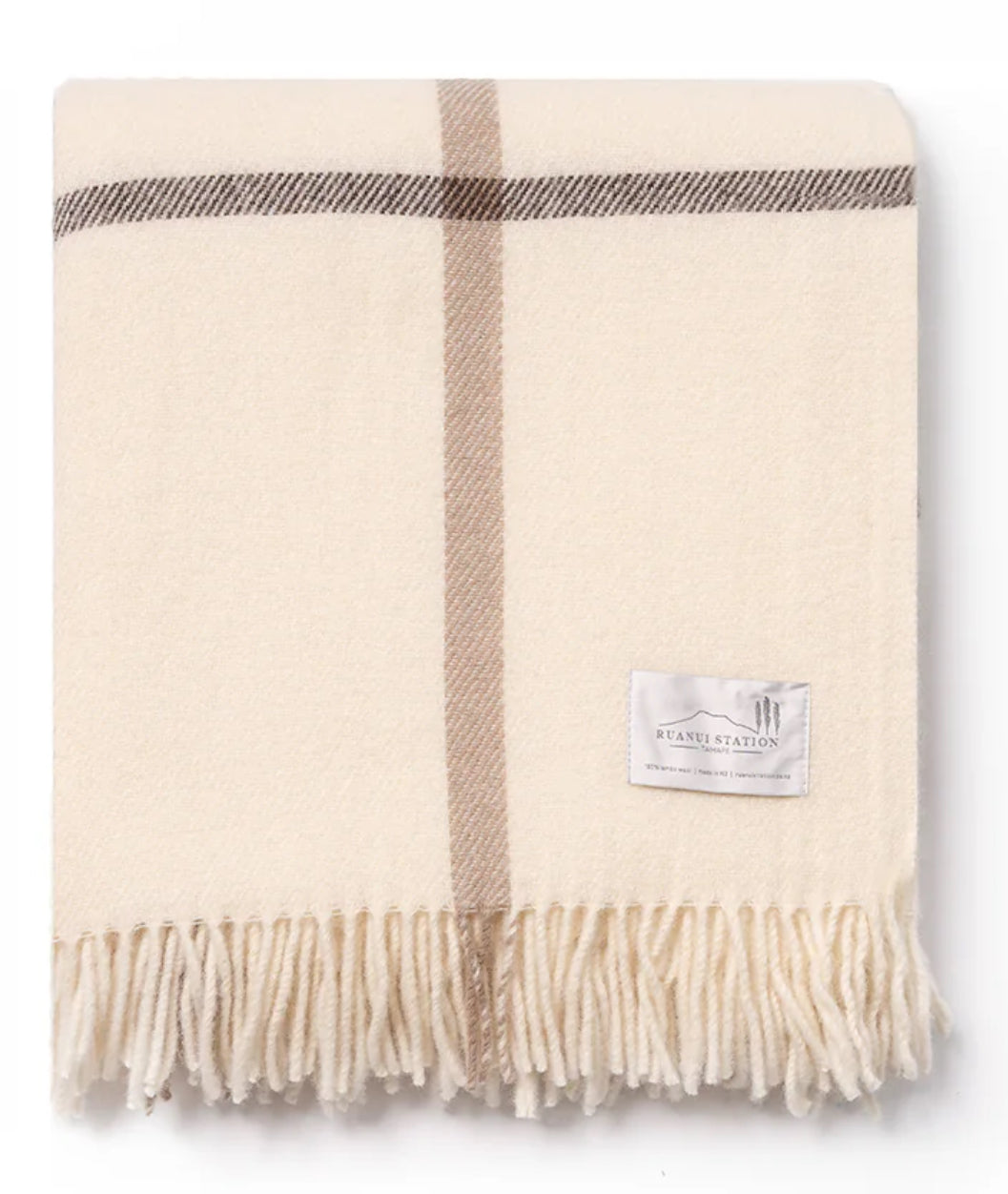 Waitoka White Throw BLANKET | RUANUI STATION