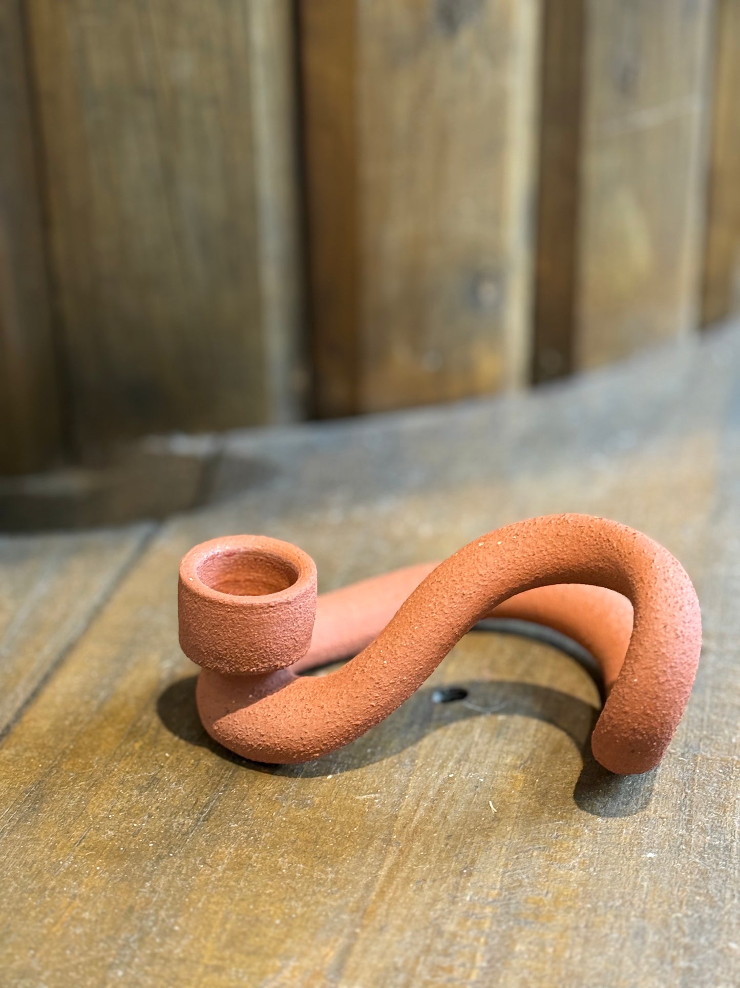 Candle Holder in Terracota
