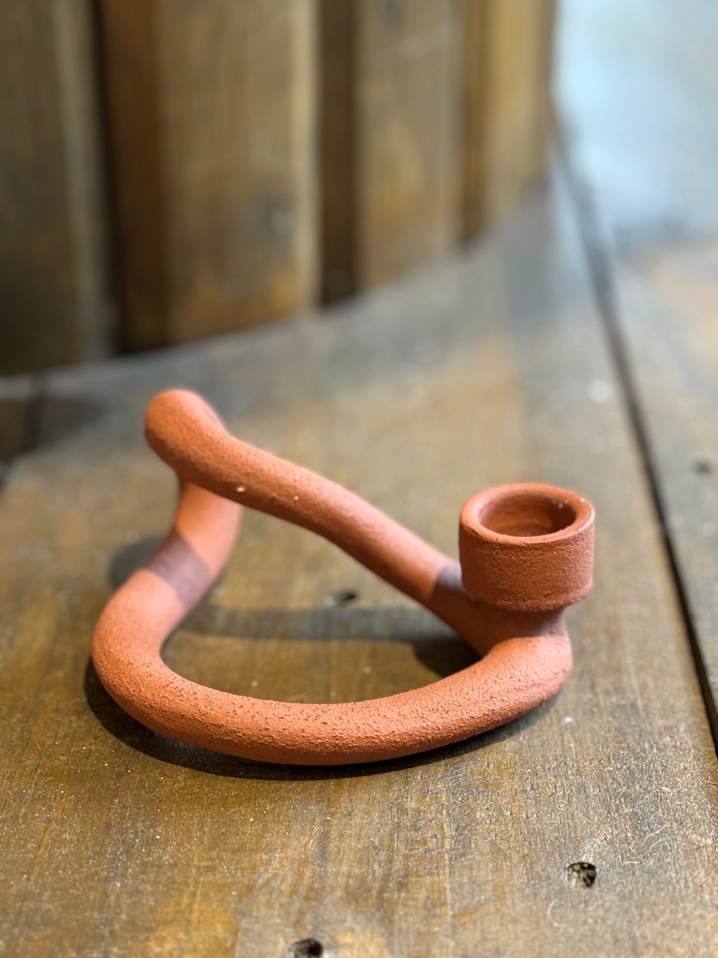Candle Holder in Terracota