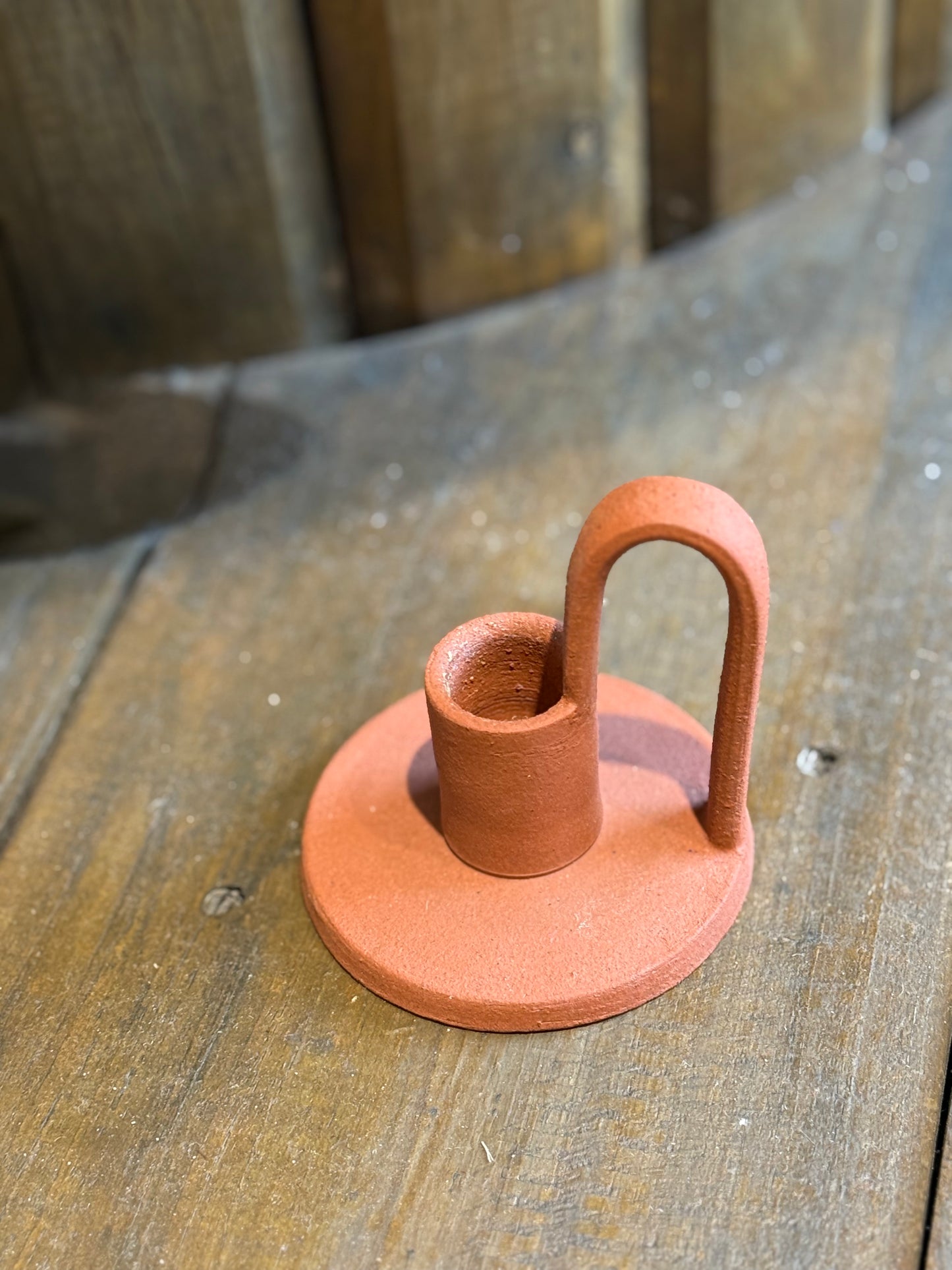 Candle Holder in Terracota
