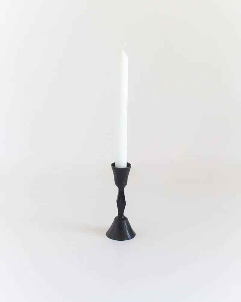 HAND FORGED IRON CANDLE HOLDERS (SET 2) - TALL | REVOLOGY