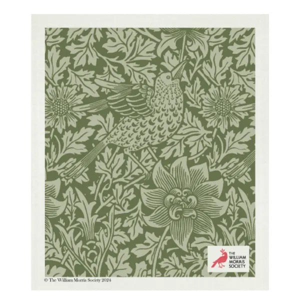 DISH CLOTH - BIRD & ANEMONE