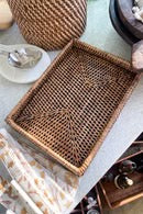 Walnut Rattan Tray | REVOLOGY