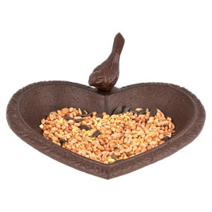 Cast Iron Heart Bird Feeder