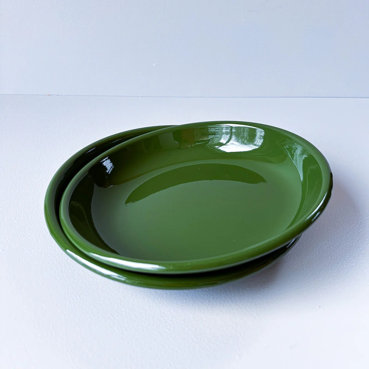 HUNTER GREEN ENAMEL SIDE PLATE |