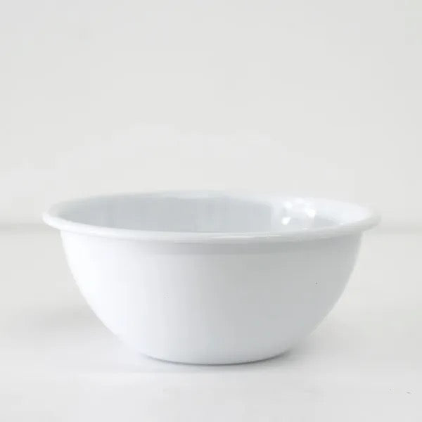 White Enamelware Bowl |