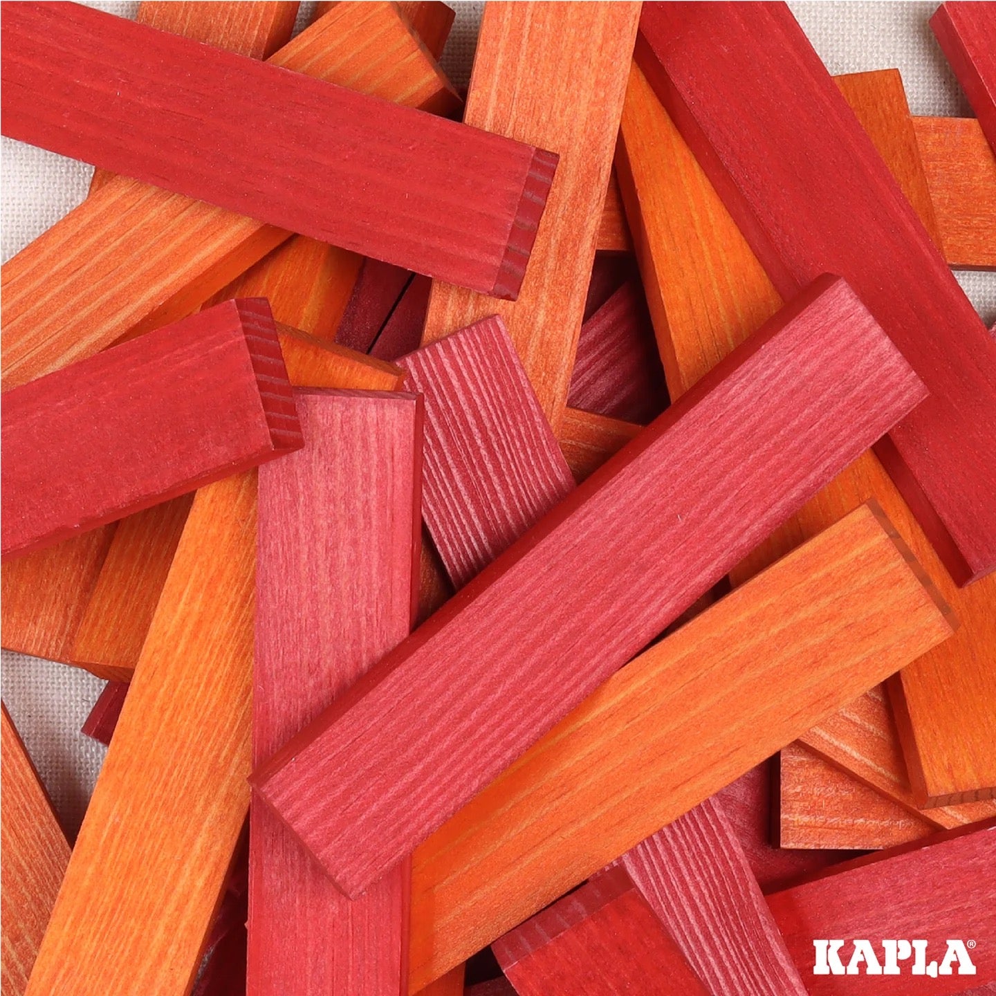 KAPLA Book and Colours Set: red + orange -40pcs