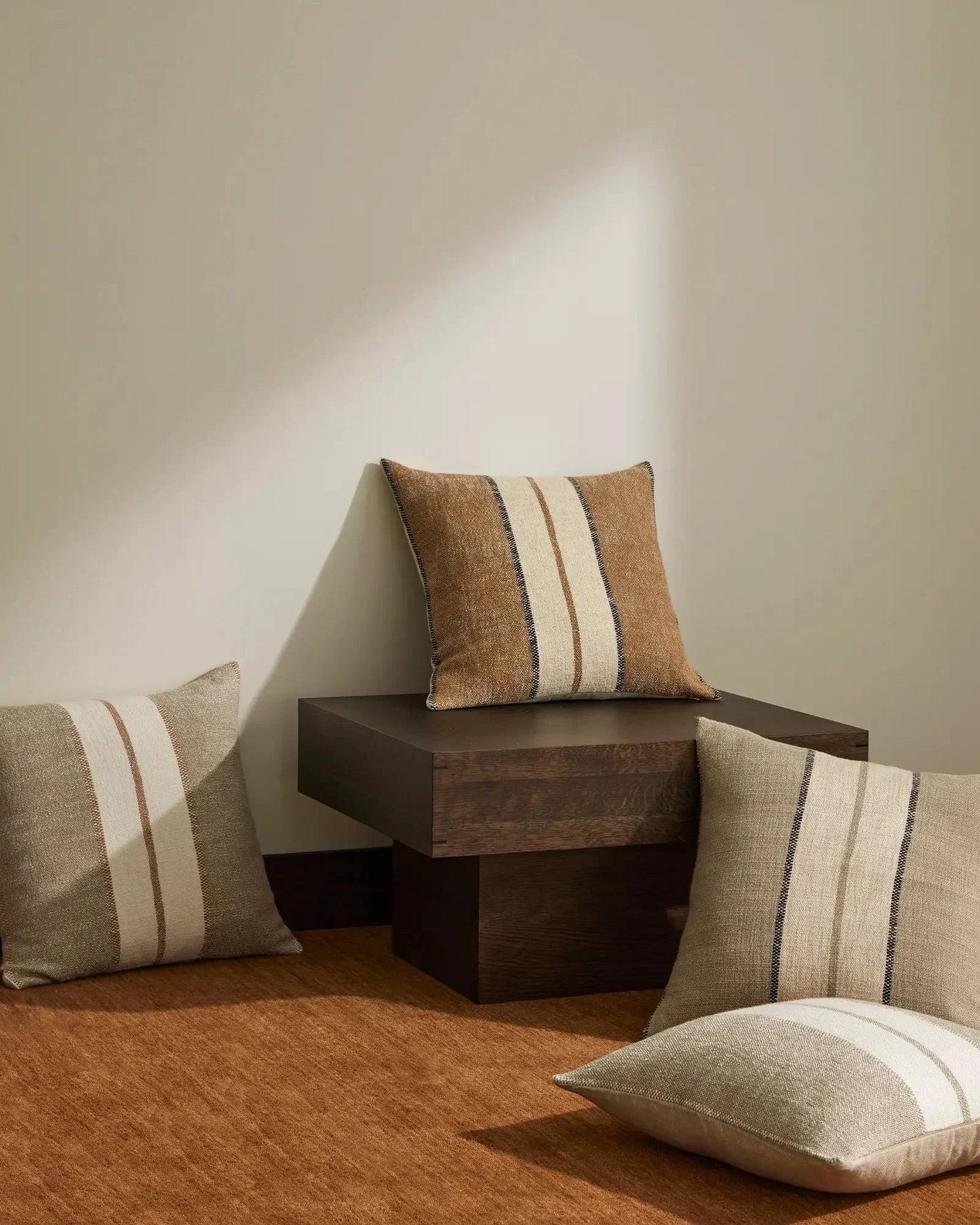 CHUNKY Linen Blend CUSHION Cocoa | WEAVE