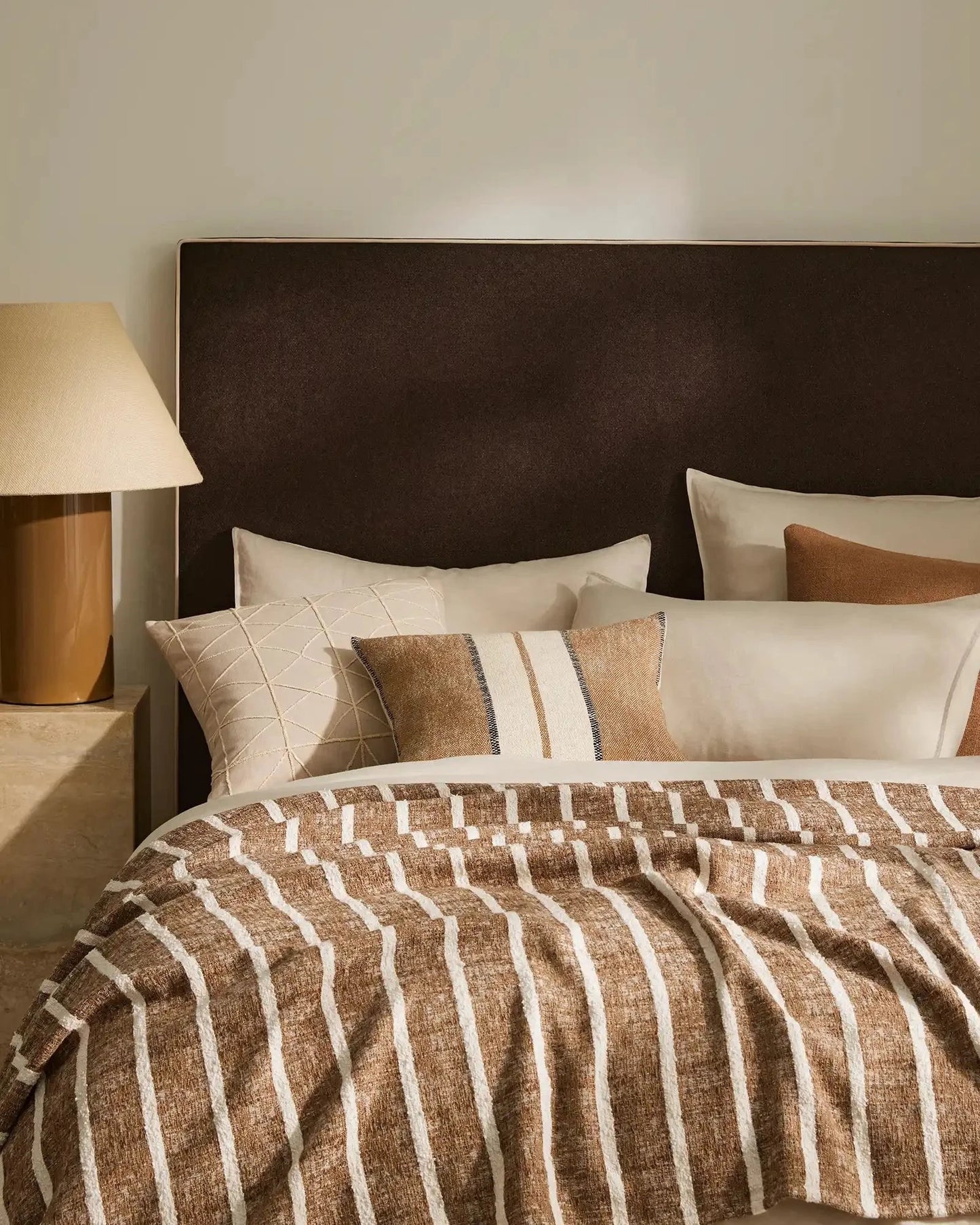 CHUNKY Linen Blend CUSHION Cocoa | WEAVE