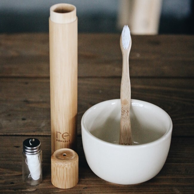 RE+Newable Bamboo Toothbrush Holder
