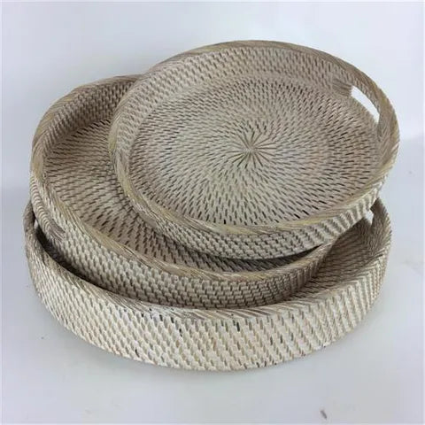 ROUND TRAY - WHITEWASH | REVOLOGY