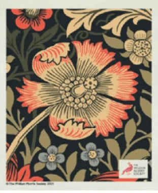 William Morris Compton Blue floral print dishcloth
