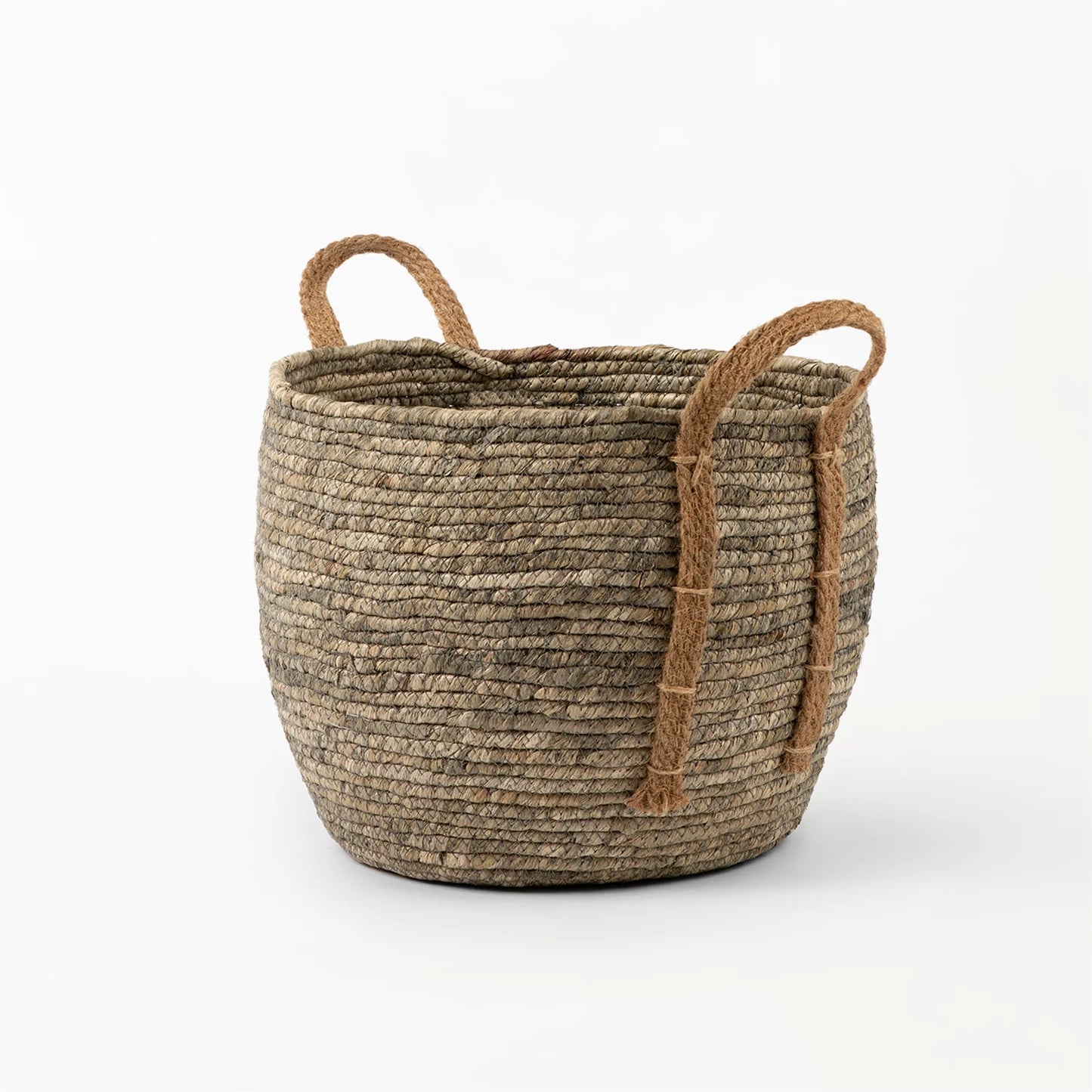 Light Grey Basket with Hemp Handle | REVOLOGY