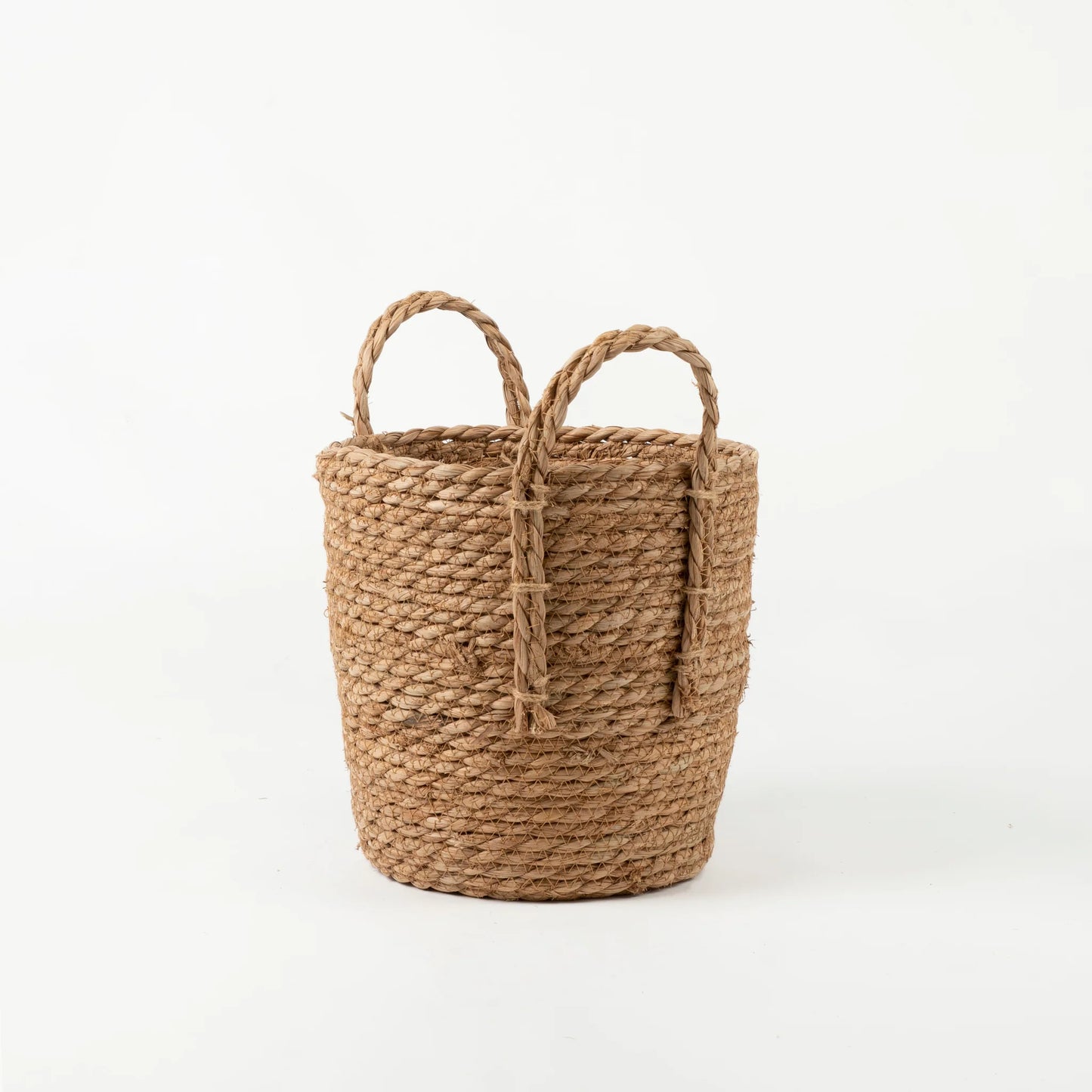 Natural Grass Basket with Woven Grass Handle |REVOLOGY