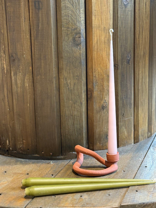 Candle Holder in Terracota