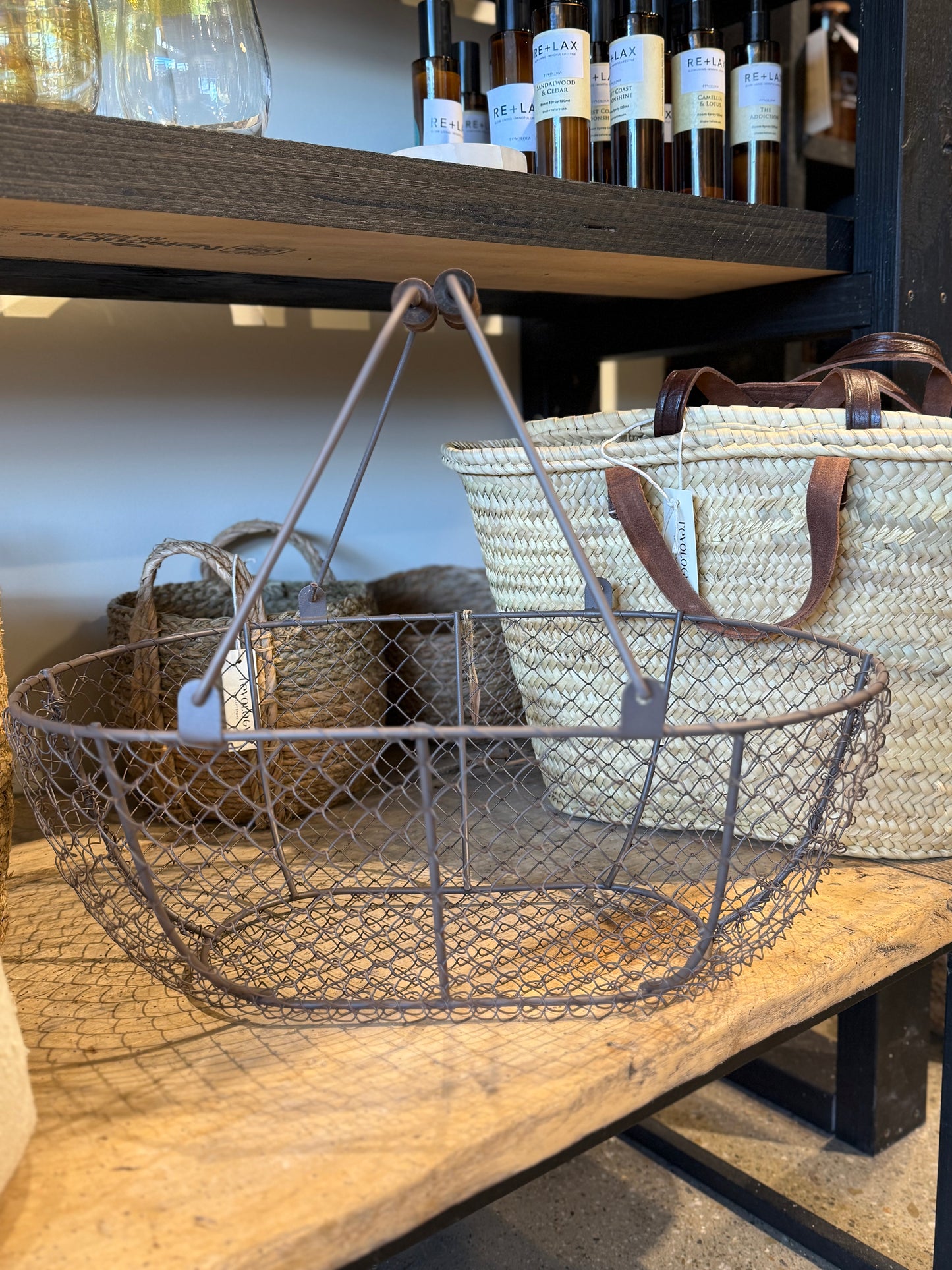 Wire Basket Oval Rustic | REVOLOGY