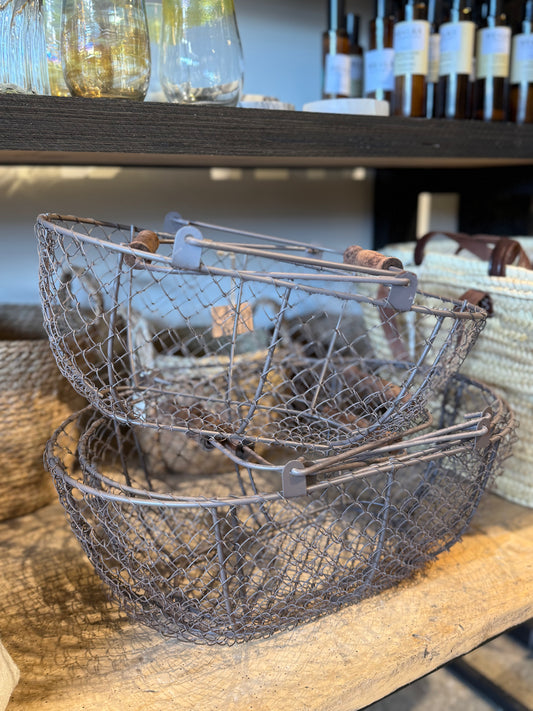 Wire Basket Oval Rustic | REVOLOGY