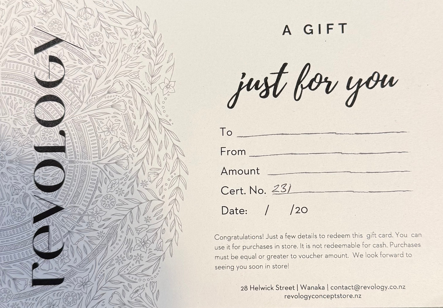 Gift Voucher | REVOLOGY