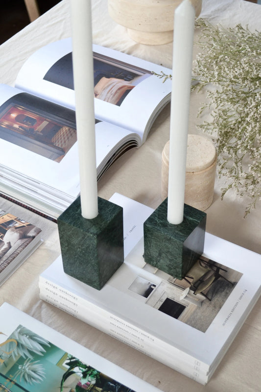 Candle Holder Dark Green |