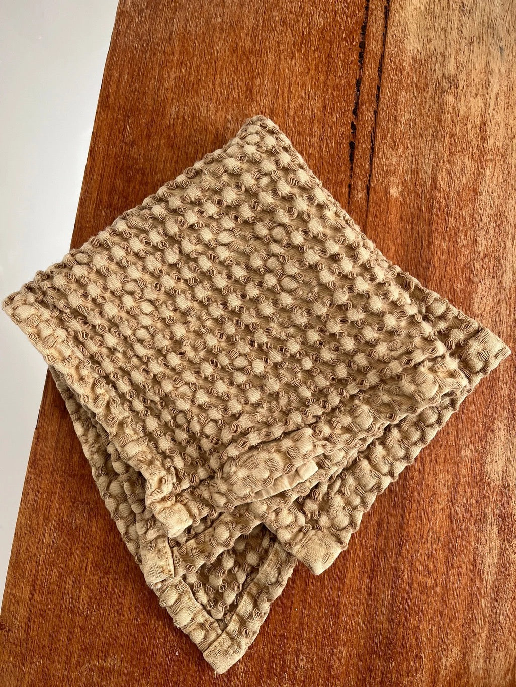 Organic Cotton Rustic Waffle Face Cloth | MT