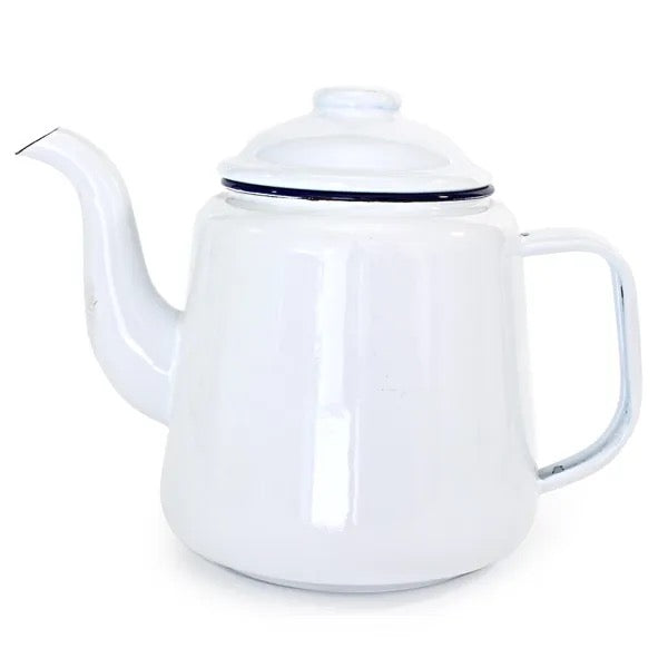 Teapot -WHT/BLUE Enamel | FALCON