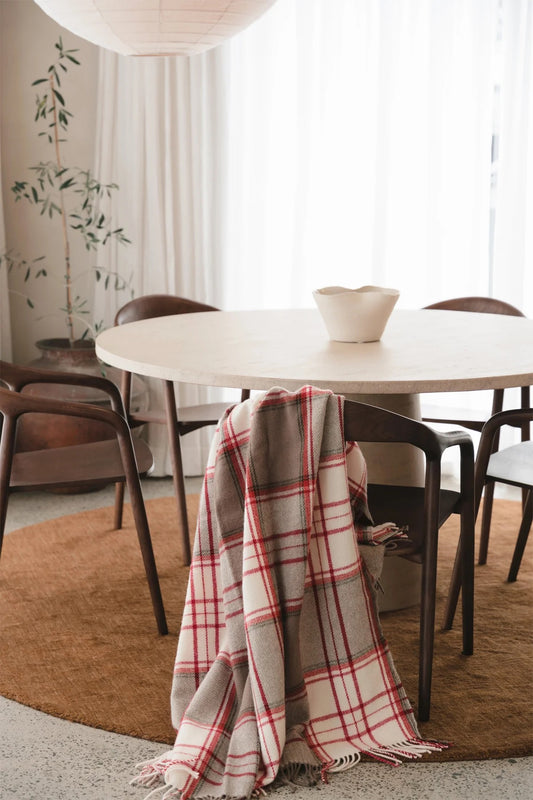 Red Check Throw BLANKET | RUANUI STATION