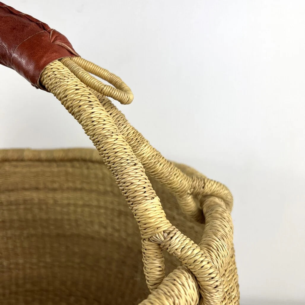 Woven Basket Leather handles | REVOLOGY