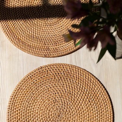 Walnut Rattan Placemat | REVOLOGY
