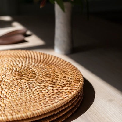 Walnut Rattan Placemat | REVOLOGY