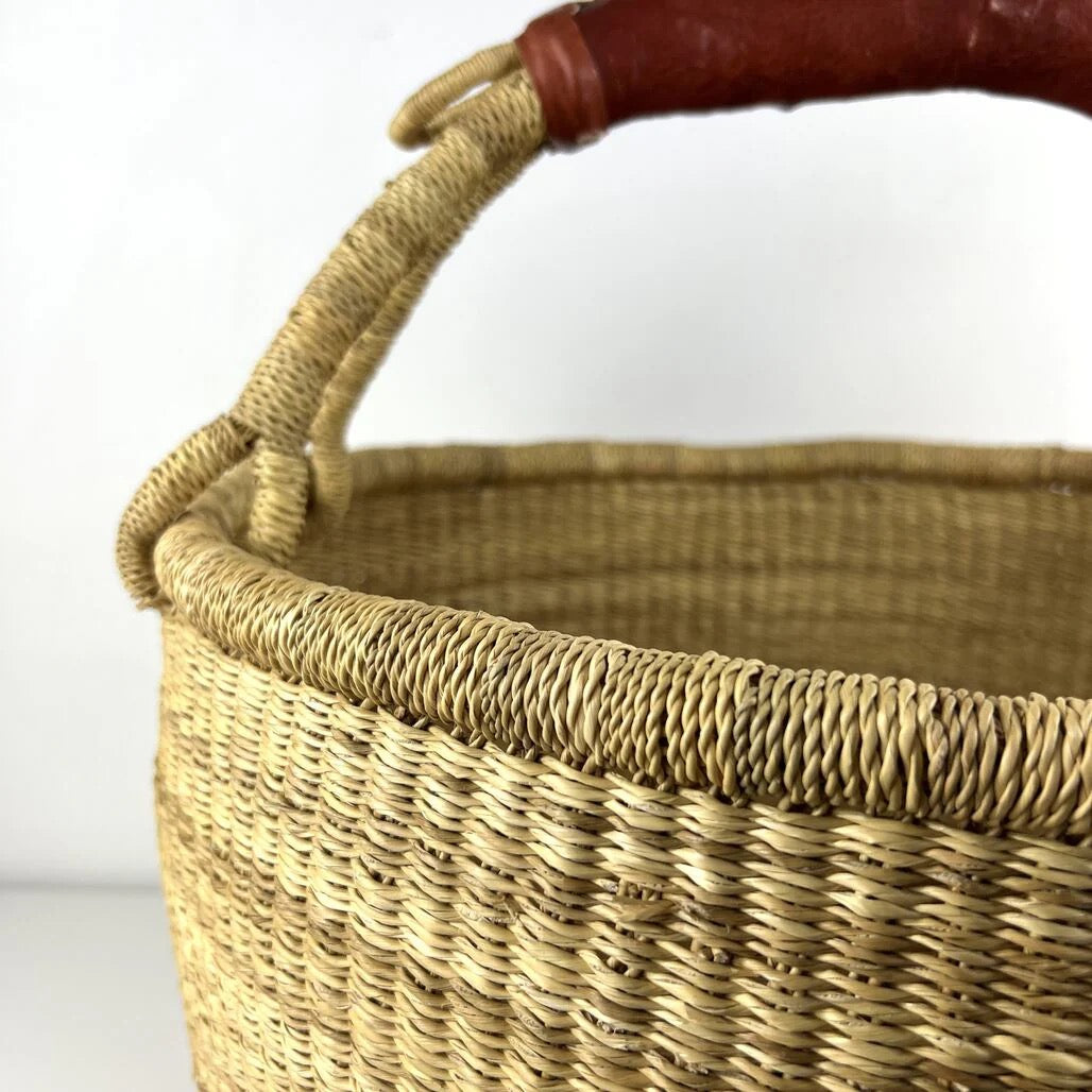 Woven Basket Leather handles | REVOLOGY