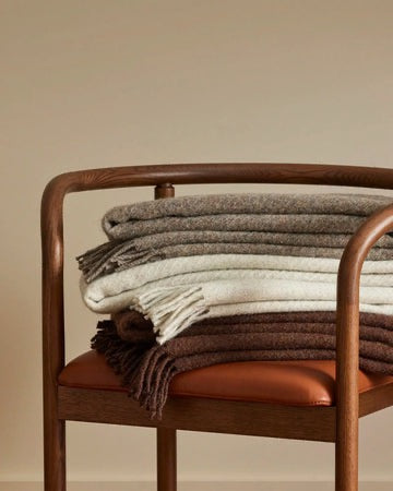 Recycling Wool BLANKET Oat White | WEAVE