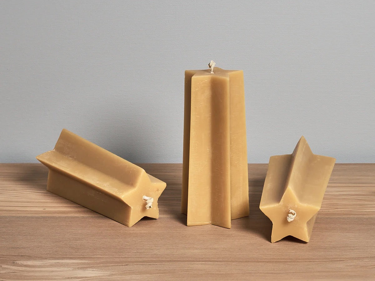Star Pillar Beeswax Candle | HP