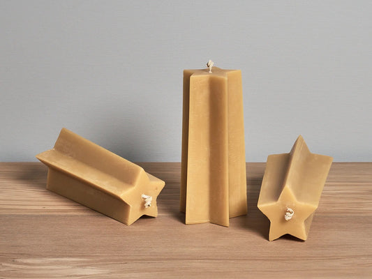 Star Pillar Beeswax Candle | HP