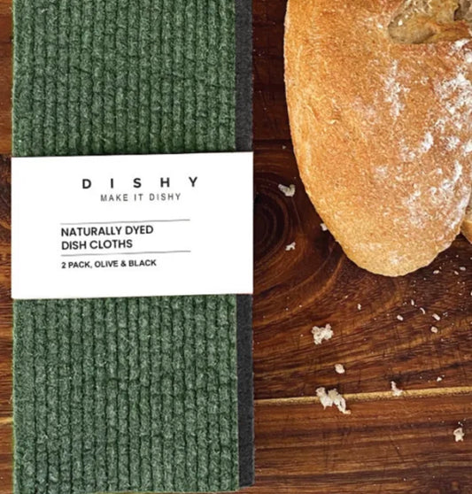 DISH CLOTH 2PK – TARRAGON & BLACK | D