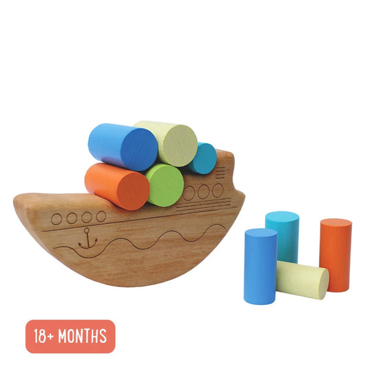 Wooden Balance & Stack Toy - Sailing Ship