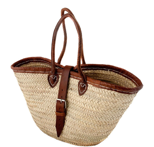 French Market Basket XL - LEATHER