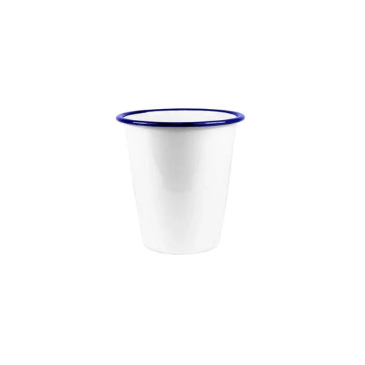 ENAMEL TUMBLER - WHITE WITH BLUE | FALCON